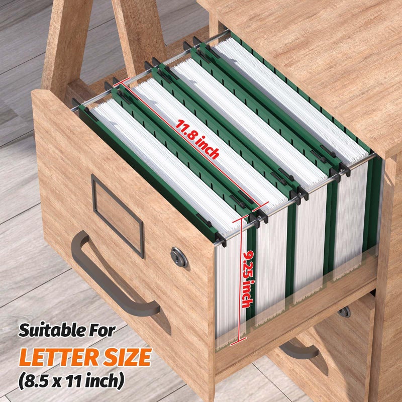 SHUTEX Extra Capacity Plastic Hanging File Folders 12 Pack Reinforced Hang Folder Heavy Duty 2 Inch Expansion Plastic Filing Cabinet Folders Letter Size Designed for Bulk Files  Medical Charts (Green) - Image 4